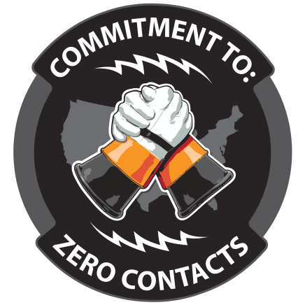 Commiment to Zero Contacts logo.